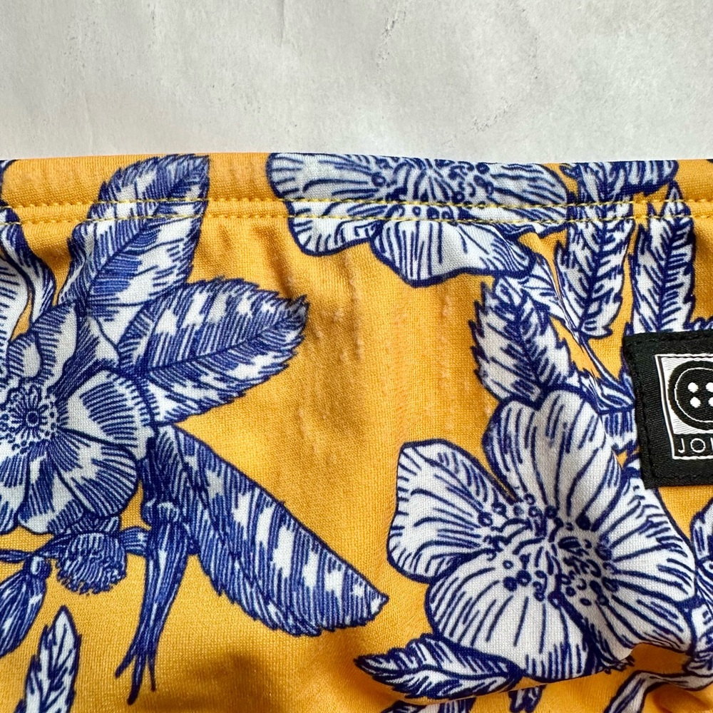 Jolyn Andy Bikini Bottom - Yellow w/ Blue & White Floral - Picture 7 of 8
